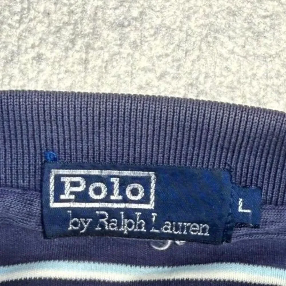 Polo by Ralph Lauren Blue Striped Polo‎ Mens Size L